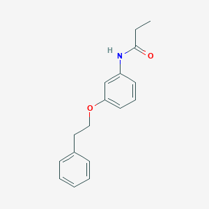 molecular formula C17H19NO2 B495531 N-[3-(2-phenylethoxy)phenyl]propanamide 
