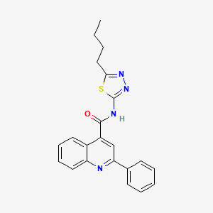 molecular formula C22H20N4OS B4955312 N-(5-butyl-1,3,4-thiadiazol-2-yl)-2-phenyl-4-quinolinecarboxamide 