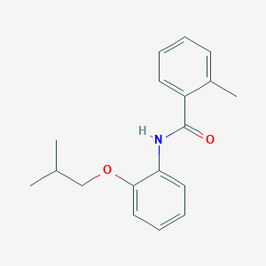 molecular formula C18H21NO2 B495532 N-(2-isobutoxyphenyl)-2-methylbenzamide 