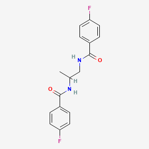 molecular formula C17H16F2N2O2 B4955326 N,N'-1,2-propanediylbis(4-fluorobenzamide) 