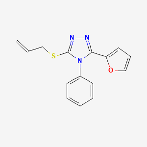 molecular formula C15H13N3OS B4955346 3-(allylthio)-5-(2-furyl)-4-phenyl-4H-1,2,4-triazole 