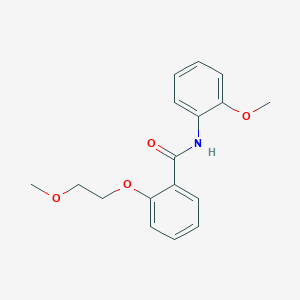 molecular formula C17H19NO4 B495535 2-(2-methoxyethoxy)-N-(2-methoxyphenyl)benzamide 
