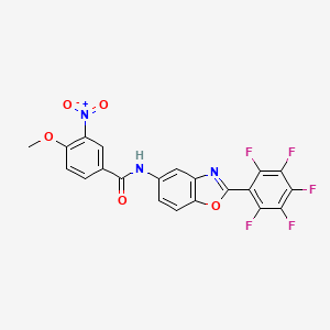 4-methoxy-3-nitro-N-[2-(pentafluorophenyl)-1,3-benzoxazol-5-yl]benzamide