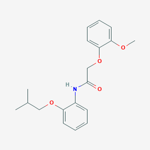 molecular formula C19H23NO4 B495540 N-(2-isobutoxyphenyl)-2-(2-methoxyphenoxy)acetamide 