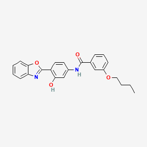 molecular formula C24H22N2O4 B4955410 N-[4-(1,3-benzoxazol-2-yl)-3-hydroxyphenyl]-3-butoxybenzamide 