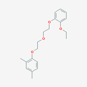 molecular formula C20H26O4 B4955423 1-{2-[2-(2-ethoxyphenoxy)ethoxy]ethoxy}-2,4-dimethylbenzene 