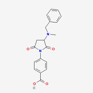 molecular formula C19H18N2O4 B4955426 4-{3-[benzyl(methyl)amino]-2,5-dioxo-1-pyrrolidinyl}benzoic acid 