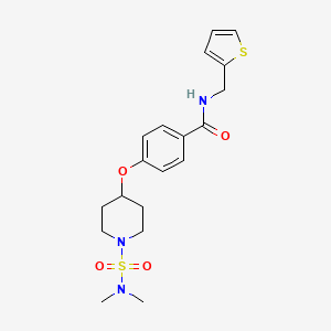 molecular formula C19H25N3O4S2 B4955427 4-({1-[(dimethylamino)sulfonyl]-4-piperidinyl}oxy)-N-(2-thienylmethyl)benzamide 