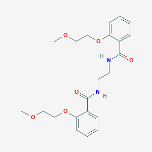 molecular formula C22H28N2O6 B495544 2-(2-methoxyethoxy)-N-(2-{[2-(2-methoxyethoxy)benzoyl]amino}ethyl)benzamide 