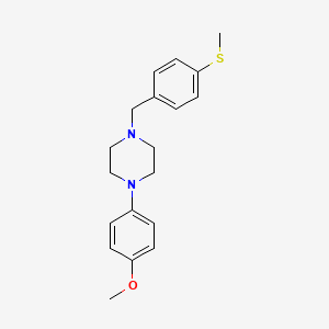 molecular formula C19H24N2OS B4955442 1-(4-methoxyphenyl)-4-[4-(methylthio)benzyl]piperazine 
