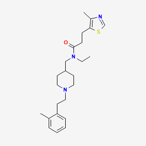N-ethyl-N-({1-[2-(2-methylphenyl)ethyl]-4-piperidinyl}methyl)-3-(4-methyl-1,3-thiazol-5-yl)propanamide