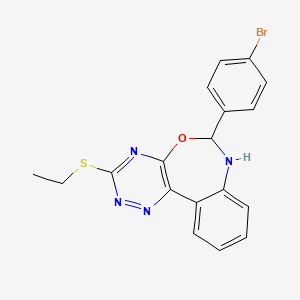 6-(4-bromophenyl)-3-(ethylthio)-6,7-dihydro[1,2,4]triazino[5,6-d][3,1]benzoxazepine