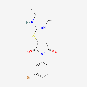 1-(3-bromophenyl)-2,5-dioxo-3-pyrrolidinyl N,N'-diethylimidothiocarbamate