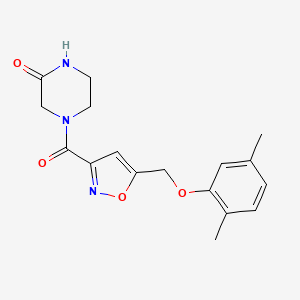 4-({5-[(2,5-dimethylphenoxy)methyl]-3-isoxazolyl}carbonyl)-2-piperazinone