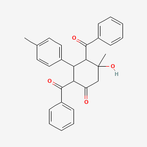 2,4-dibenzoyl-5-hydroxy-5-methyl-3-(4-methylphenyl)cyclohexanone