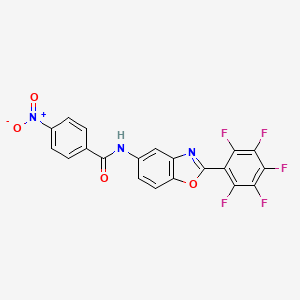 4-nitro-N-[2-(pentafluorophenyl)-1,3-benzoxazol-5-yl]benzamide