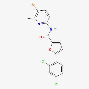 N-(5-bromo-6-methyl-2-pyridinyl)-5-(2,4-dichlorophenyl)-2-furamide