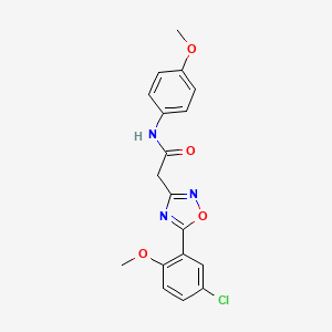 2-[5-(5-chloro-2-methoxyphenyl)-1,2,4-oxadiazol-3-yl]-N-(4-methoxyphenyl)acetamide