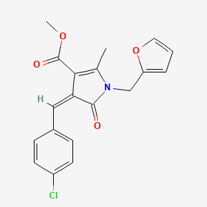 methyl 4-(4-chlorobenzylidene)-1-(2-furylmethyl)-2-methyl-5-oxo-4,5-dihydro-1H-pyrrole-3-carboxylate