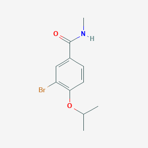 molecular formula C11H14BrNO2 B495552 3-bromo-4-isopropoxy-N-methylbenzamide 