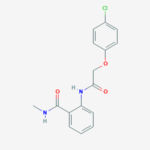 molecular formula C16H15ClN2O3 B495553 2-{[(4-chlorophenoxy)acetyl]amino}-N-methylbenzamide 