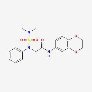 N~1~-(2,3-dihydro-1,4-benzodioxin-6-yl)-N~2~-[(dimethylamino)sulfonyl]-N~2~-phenylglycinamide
