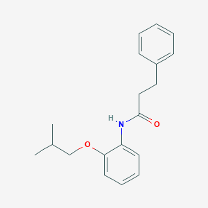 molecular formula C19H23NO2 B495555 N-(2-isobutoxyphenyl)-3-phenylpropanamide 