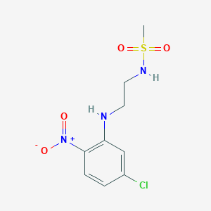 molecular formula C9H12ClN3O4S B4955572 N-{2-[(5-chloro-2-nitrophenyl)amino]ethyl}methanesulfonamide 