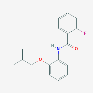 molecular formula C17H18FNO2 B495558 2-fluoro-N-(2-isobutoxyphenyl)benzamide 