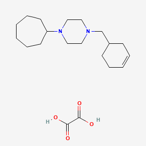 molecular formula C20H34N2O4 B4955580 1-cycloheptyl-4-(3-cyclohexen-1-ylmethyl)piperazine oxalate 