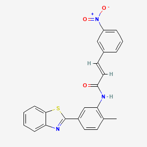 molecular formula C23H17N3O3S B4955582 N-[5-(1,3-benzothiazol-2-yl)-2-methylphenyl]-3-(3-nitrophenyl)acrylamide 