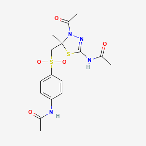 N-[4-({[3-acetyl-5-(acetylamino)-2-methyl-2,3-dihydro-1,3,4-thiadiazol-2-yl]methyl}sulfonyl)phenyl]acetamide