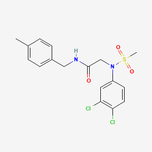 molecular formula C17H18Cl2N2O3S B4955624 N~2~-(3,4-dichlorophenyl)-N~1~-(4-methylbenzyl)-N~2~-(methylsulfonyl)glycinamide 