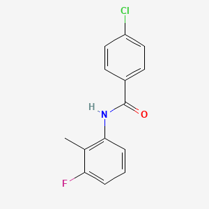 molecular formula C14H11ClFNO B4955631 4-chloro-N-(3-fluoro-2-methylphenyl)benzamide 