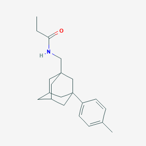 molecular formula C21H29NO B4955654 N-{[3-(4-methylphenyl)-1-adamantyl]methyl}propanamide 