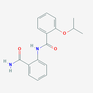 molecular formula C17H18N2O3 B495566 N-[2-(aminocarbonyl)phenyl]-2-isopropoxybenzamide 
