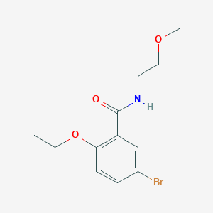 molecular formula C12H16BrNO3 B495568 5-bromo-2-ethoxy-N-(2-methoxyethyl)benzamide 