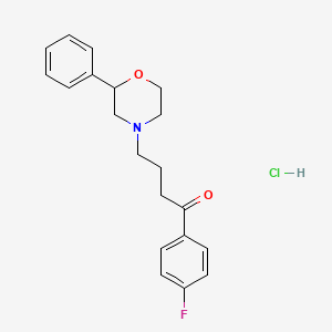 molecular formula C20H23ClFNO2 B4955689 1-(4-fluorophenyl)-4-(2-phenyl-4-morpholinyl)-1-butanone hydrochloride 