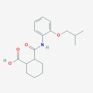molecular formula C18H25NO4 B495574 2-[(2-Isobutoxyanilino)carbonyl]cyclohexanecarboxylic acid 