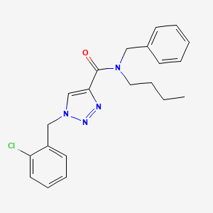molecular formula C21H23ClN4O B4955747 N-benzyl-N-butyl-1-(2-chlorobenzyl)-1H-1,2,3-triazole-4-carboxamide 