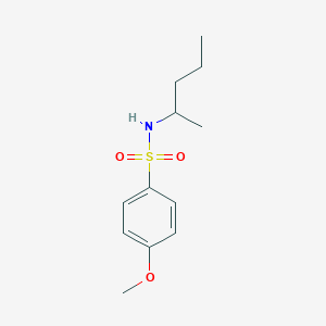 molecular formula C12H19NO3S B4955764 4-methoxy-N-(1-methylbutyl)benzenesulfonamide 