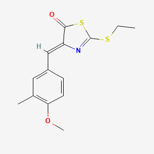 molecular formula C14H15NO2S2 B4955765 2-(ethylthio)-4-(4-methoxy-3-methylbenzylidene)-1,3-thiazol-5(4H)-one 