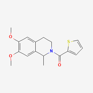 molecular formula C17H19NO3S B4955790 6,7-dimethoxy-1-methyl-2-(2-thienylcarbonyl)-1,2,3,4-tetrahydroisoquinoline 