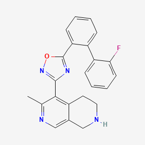 molecular formula C23H19FN4O B4955797 5-[5-(2'-fluoro-2-biphenylyl)-1,2,4-oxadiazol-3-yl]-6-methyl-1,2,3,4-tetrahydro-2,7-naphthyridine trifluoroacetate 