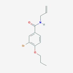 molecular formula C13H16BrNO2 B495581 N-allyl-3-bromo-4-propoxybenzamide 