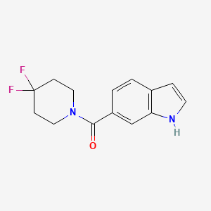 molecular formula C14H14F2N2O B4955810 6-[(4,4-difluoro-1-piperidinyl)carbonyl]-1H-indole 