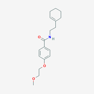 molecular formula C18H25NO3 B495582 N-[2-(1-cyclohexen-1-yl)ethyl]-4-(2-methoxyethoxy)benzamide 