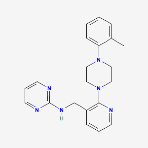 molecular formula C21H24N6 B4955831 N-({2-[4-(2-methylphenyl)-1-piperazinyl]-3-pyridinyl}methyl)-2-pyrimidinamine 
