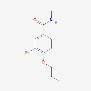 molecular formula C11H14BrNO2 B495589 3-bromo-N-methyl-4-propoxybenzamide 