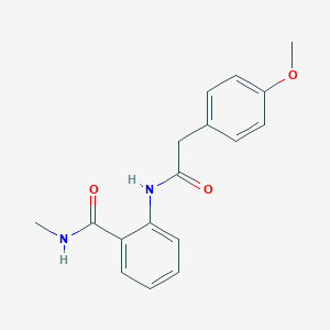 molecular formula C17H18N2O3 B495590 2-{[(4-methoxyphenyl)acetyl]amino}-N-methylbenzamide CAS No. 882093-85-8